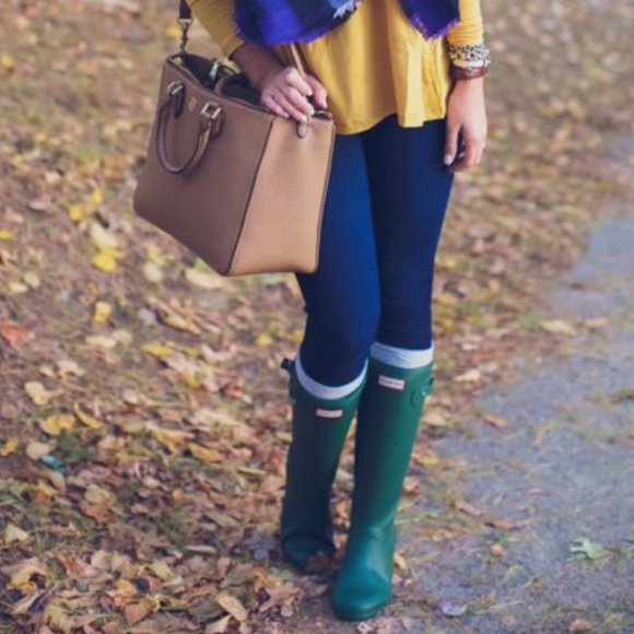 forest green hunter boots